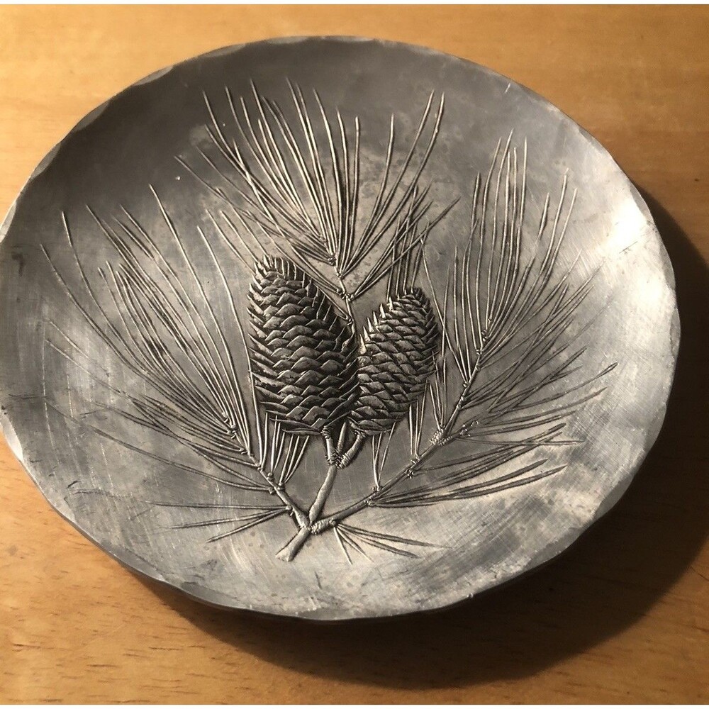 Vintage Wendell August Forge  Pine  Cones 5 3/4” Stamped Handmade Trade Mark
